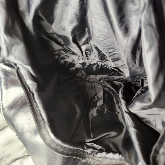 BLACK  RUFFLED TOTE BAGE LARGE - Picture 7 of 16